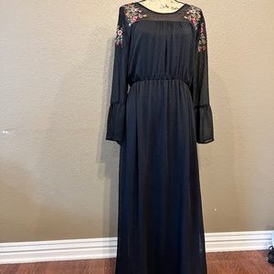 Wrangler Black Embroidered Dress